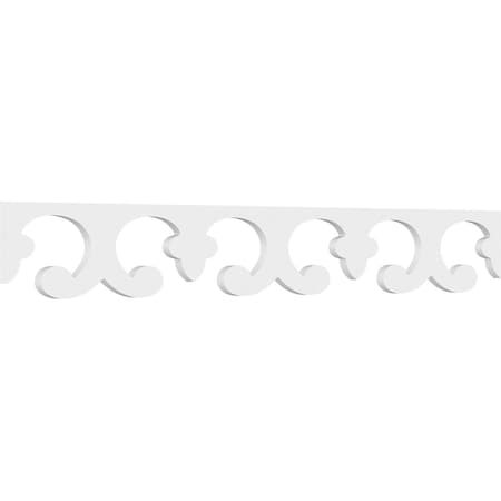 Ekena Millwork Porcelina Architectural Grade PVC Running Trim, 6"H x 5/8"P x 48"L RUNP06X0625X48POR